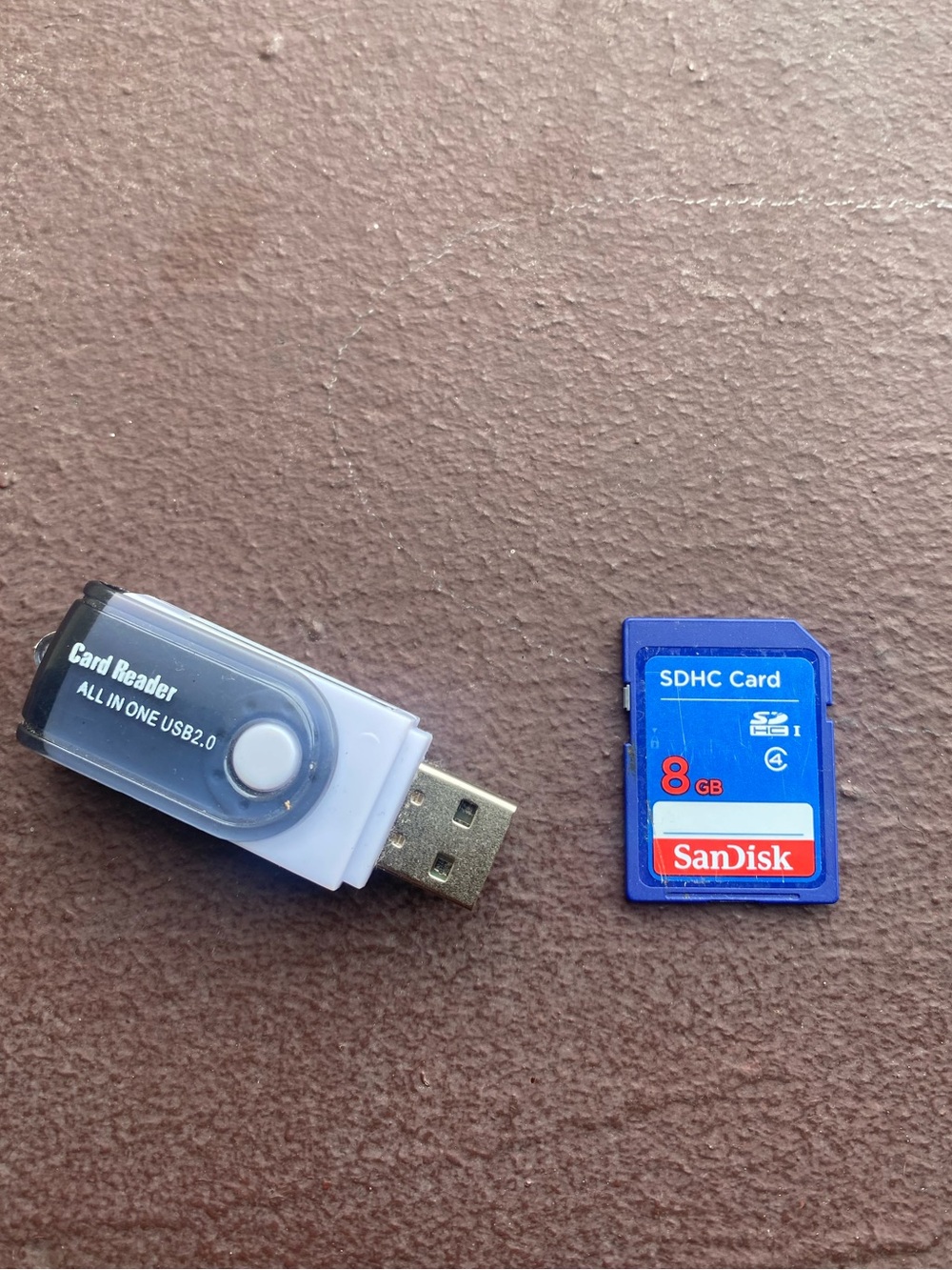 All in One USB Card Reader/Flash Drive & 8gb SDHC Card Bundle